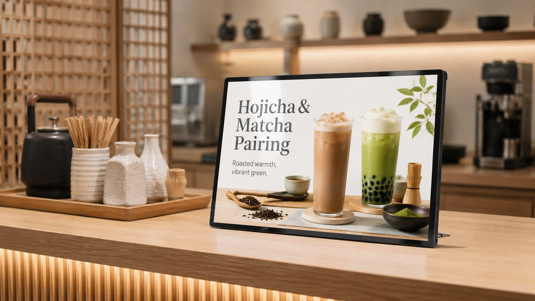 display meja di meja kasir cafe minuman - NEOX