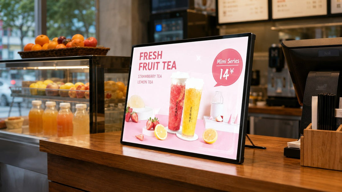 countertop menu display untuk counter minuman cafe - NEOX