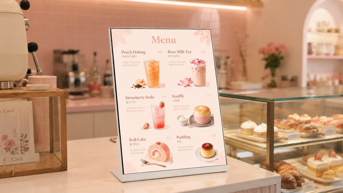 led digital 24 inch untuk menu digital di counter minuman - NEOX