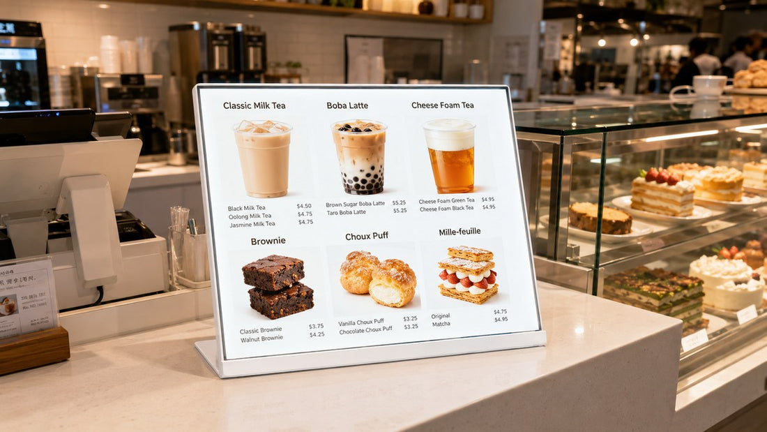 led digital 24 inch untuk menu digital di counter minuman - NEOX