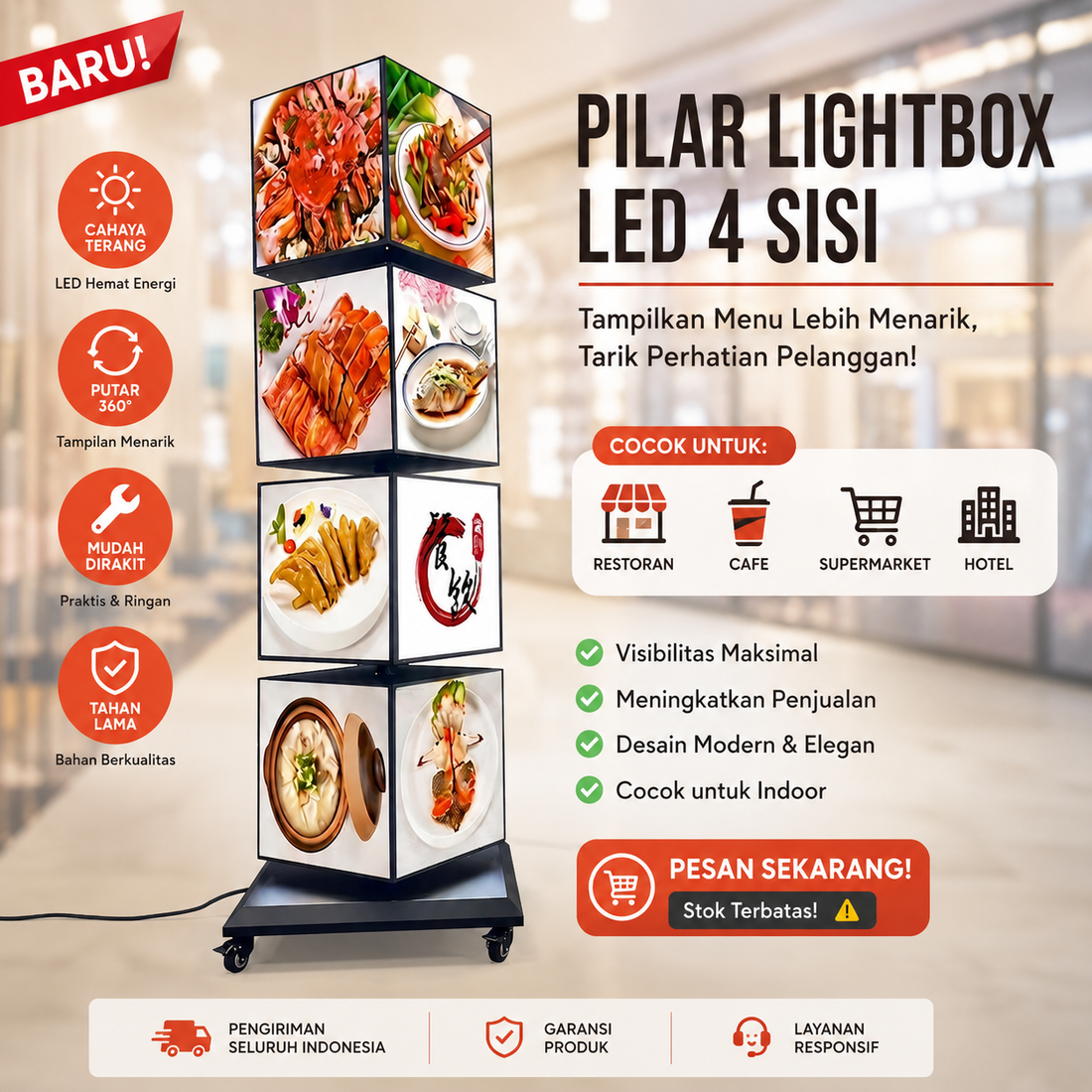 Light box rotating
