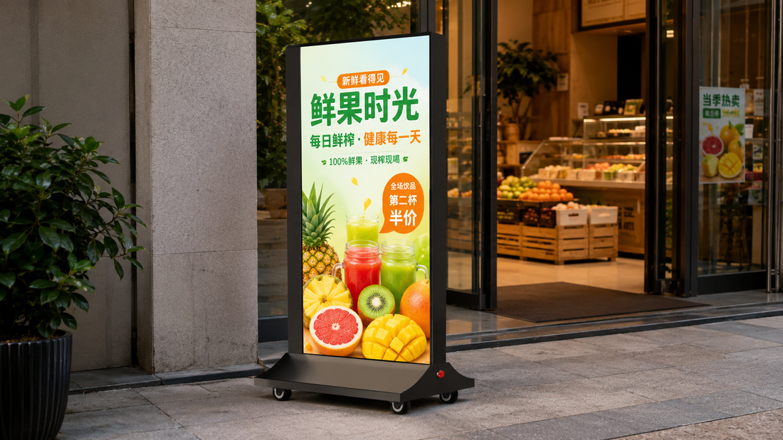 A-frame light box custom untuk depan toko di depan toko, untuk kebutuhan usaha franchise Indonesia - NEOX