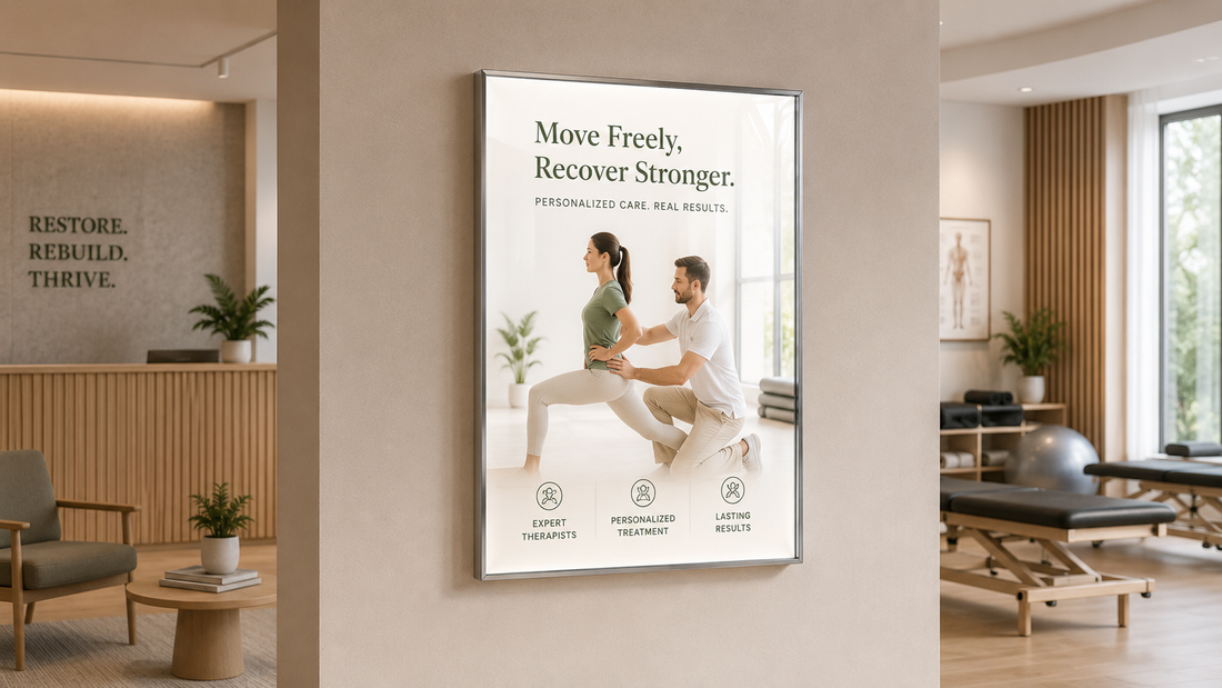 bingkai poster kaca model minimalis untuk kantor di ruang tunggu klinik, untuk kebutuhan ruang tunggu Indonesia - NEOX