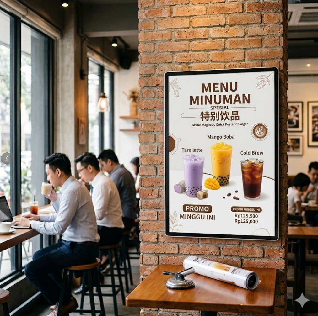Frame Poster Magnetic untuk Coffee Shop: Rapi, Mudah Diganti, Tetap Profesional