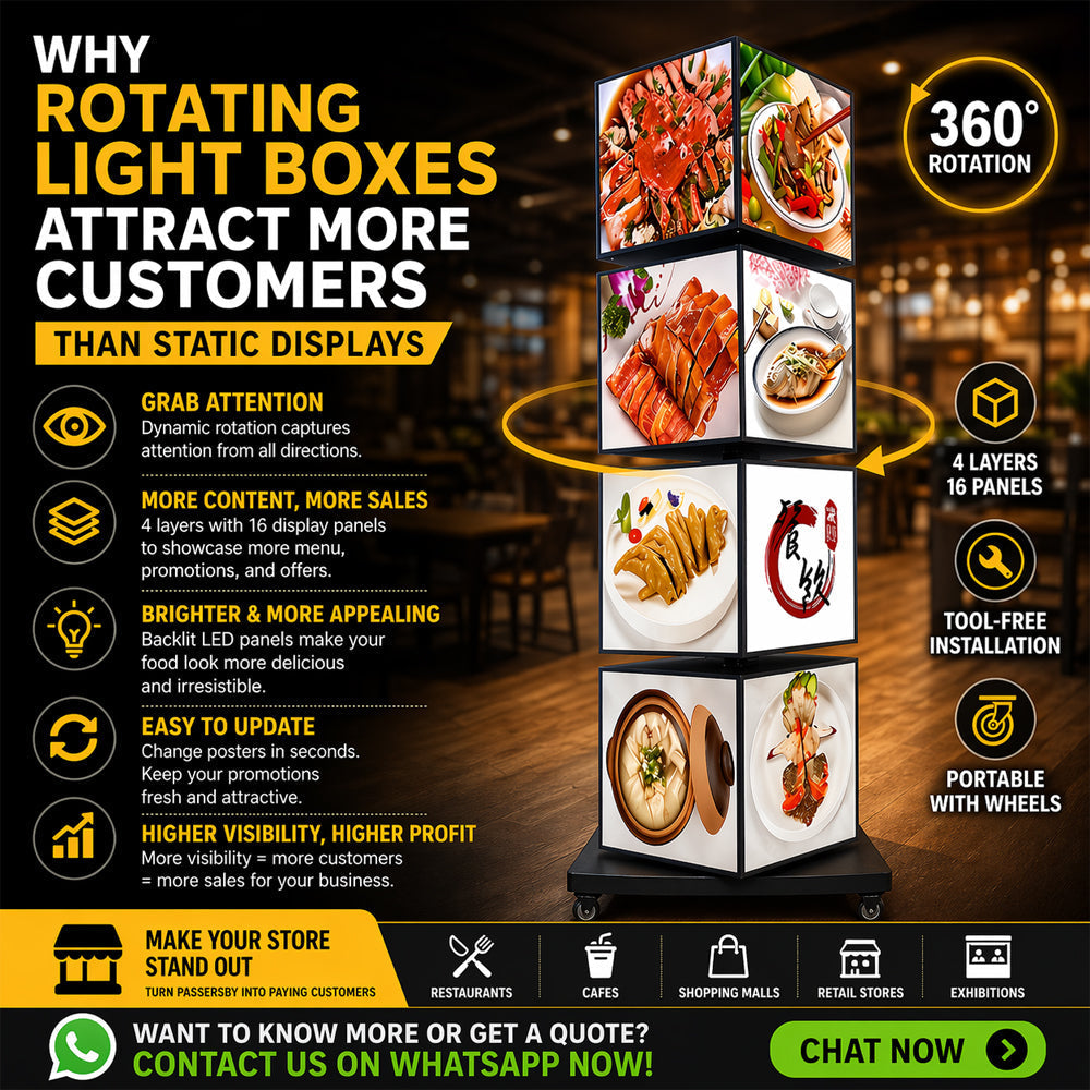 Why Rotating Light Boxes Attract More Customers Than Static Displays