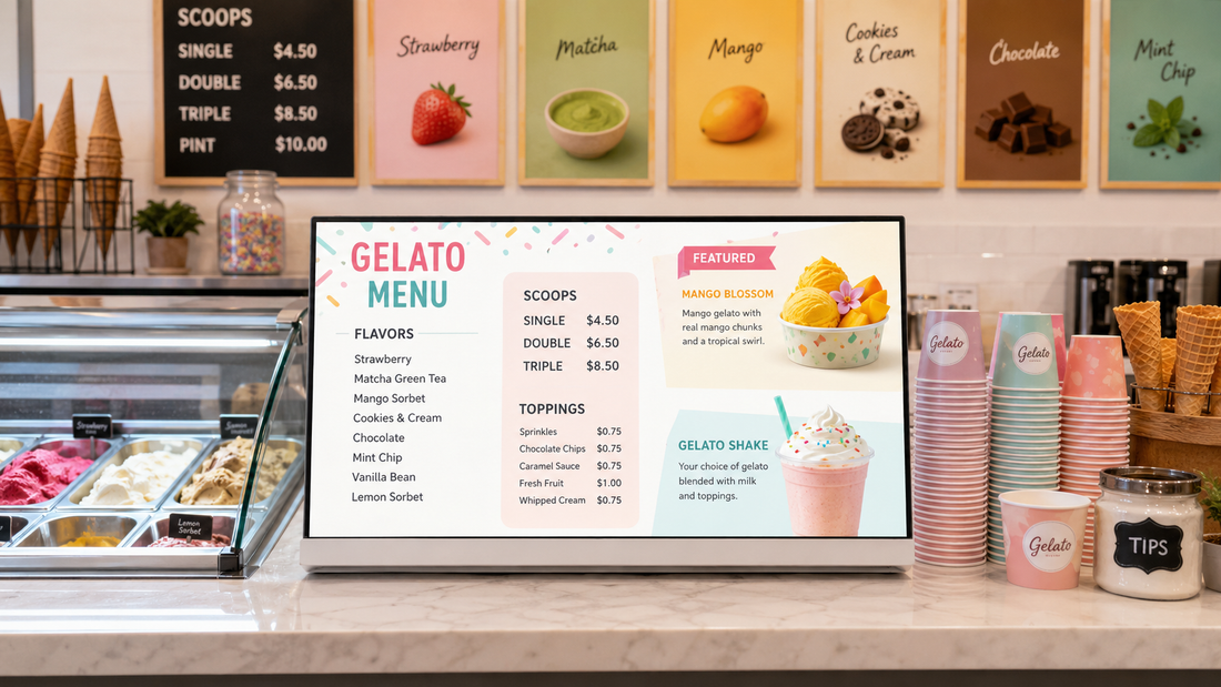 digital papan menu LED cafe custom untuk promo harian di promo harian, untuk kebutuhan cafe Indonesia - NEOX