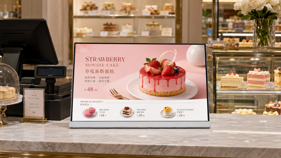 digital papan menu LED cafe ukuran custom untuk menu restoran di counter pesanan, untuk kebutuhan toko minuman Indonesia - NEOX