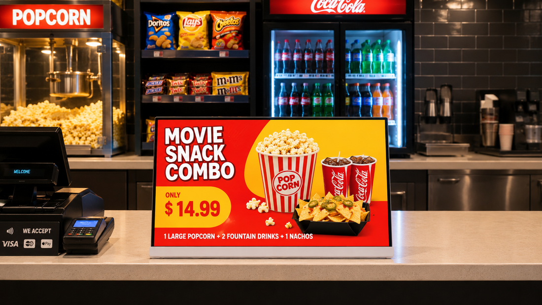 display menu digital 24 inch custom untuk menu restoran di promo harian, untuk kebutuhan restoran Indonesia - NEOX