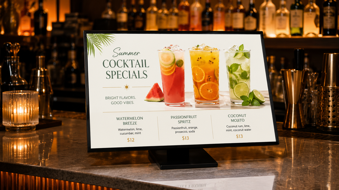 display menu meja model minimalis untuk kasir cafe di meja kasir, untuk kebutuhan bakery Indonesia - NEOX