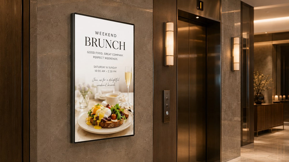 bingkai poster magnetik untuk elevator