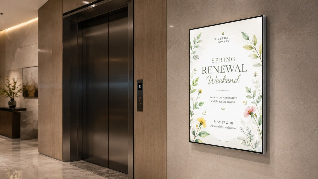 bingkai poster magnetik untuk elevator