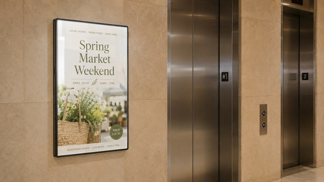 bingkai poster magnetik untuk elevator