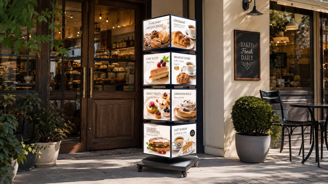 light box putar berdiri untuk mall outdoor