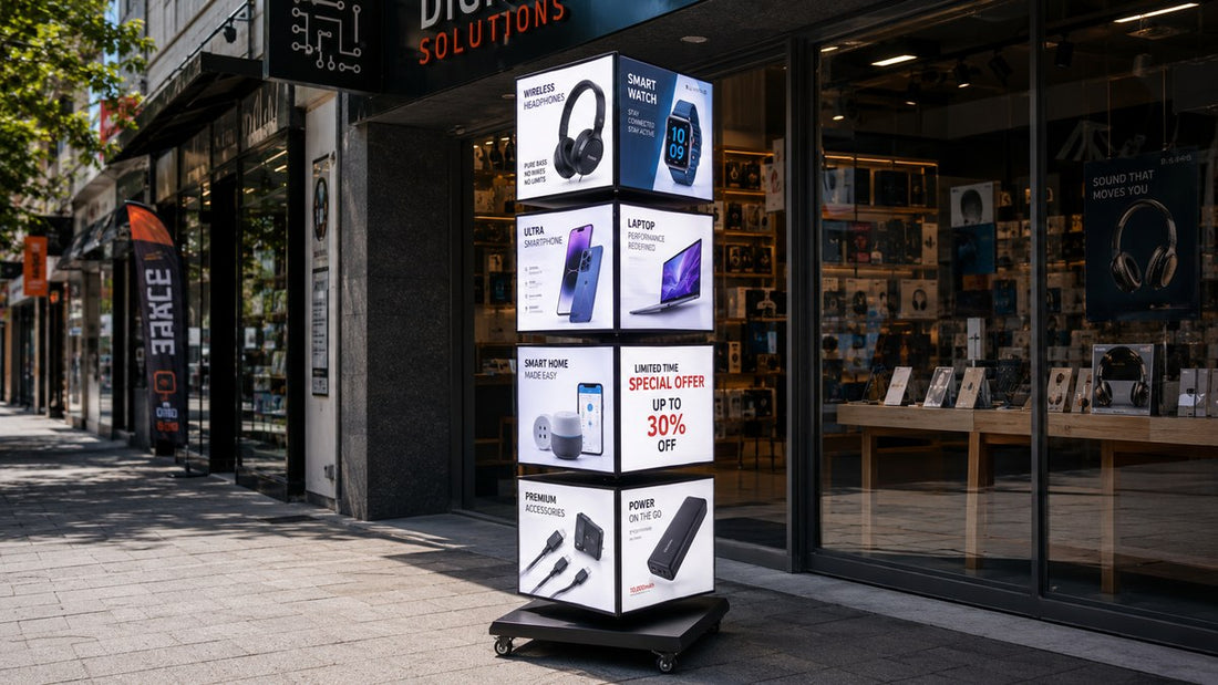 light box putar berdiri untuk mall outdoor