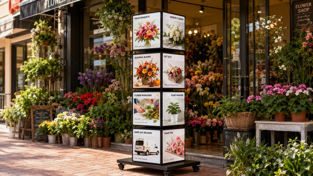 light box putar berdiri untuk mall outdoor