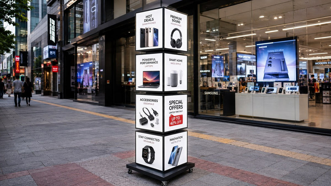 light box putar berdiri untuk mall outdoor