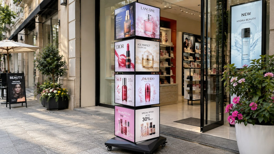 light box putar berdiri untuk mall outdoor