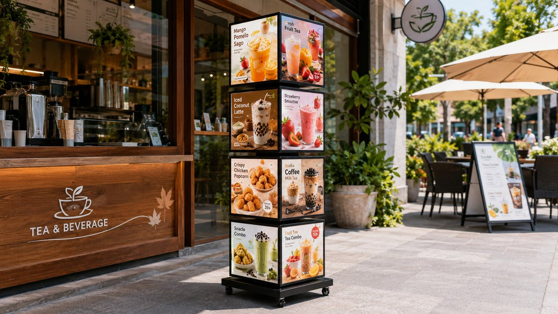 light box putar berdiri untuk mall outdoor