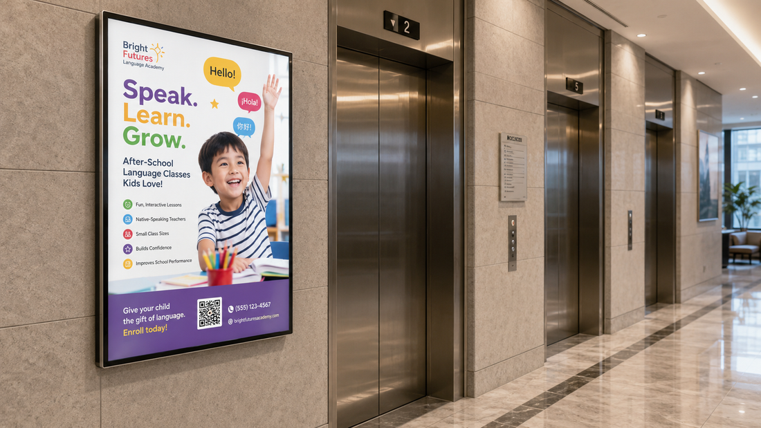 frame pengumuman lift tampilan premium untuk papan pengumuman di area lift, untuk kebutuhan pusat perbelanjaan Indonesia - NEOX