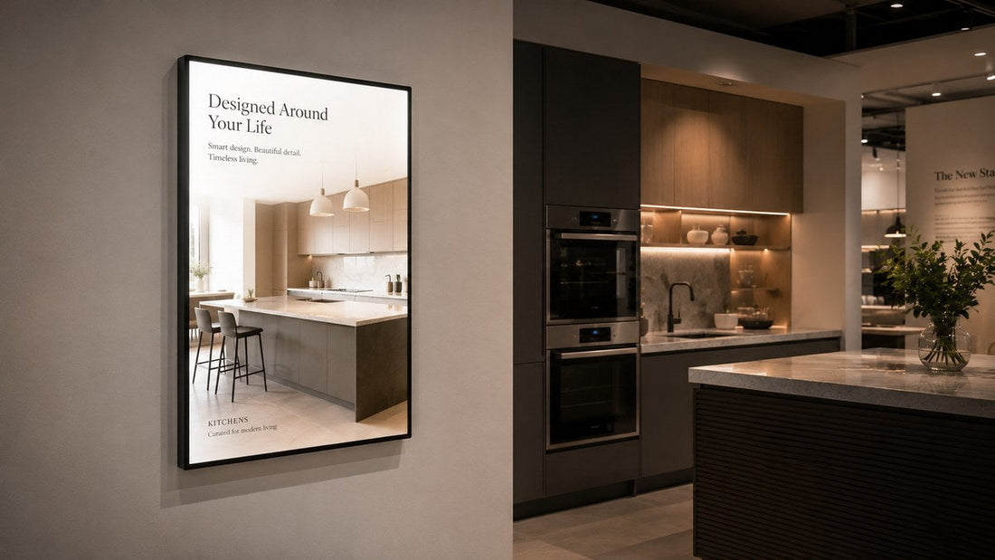 standing poster light box untuk lobby