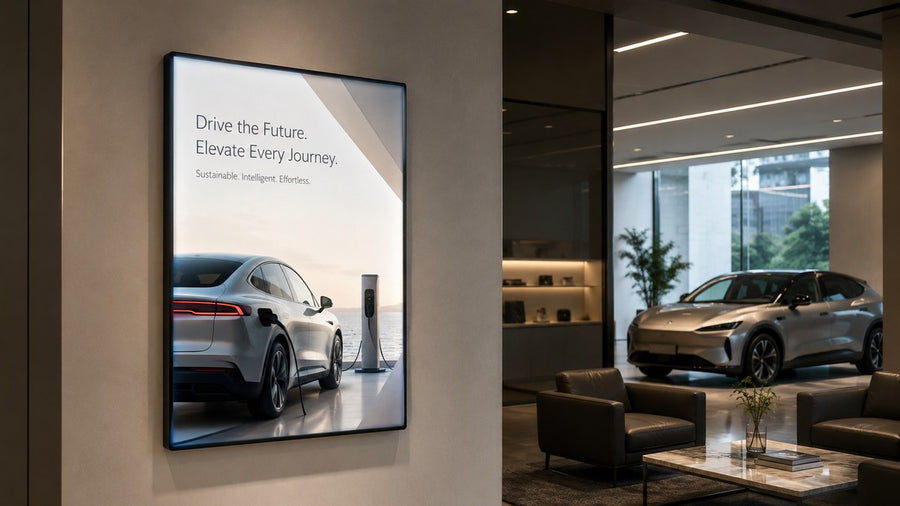 standing poster light box untuk lobby