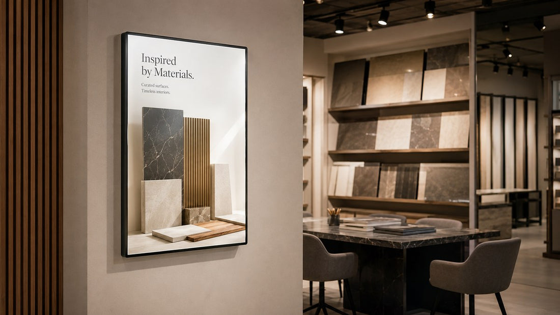standing poster light box untuk lobby
