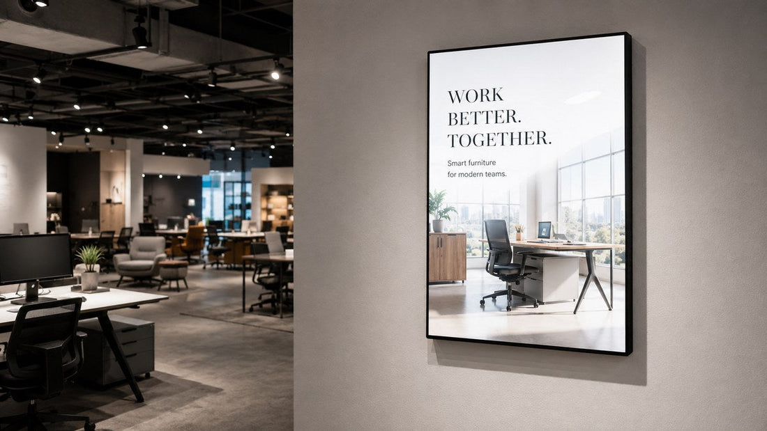 standing poster light box untuk lobby