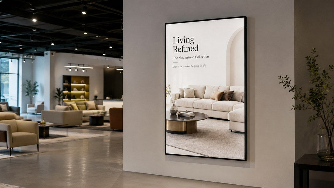 standing poster light box untuk lobby