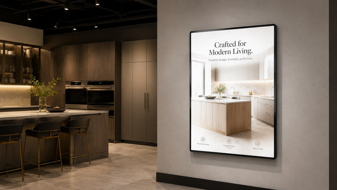 standing poster light box untuk lobby