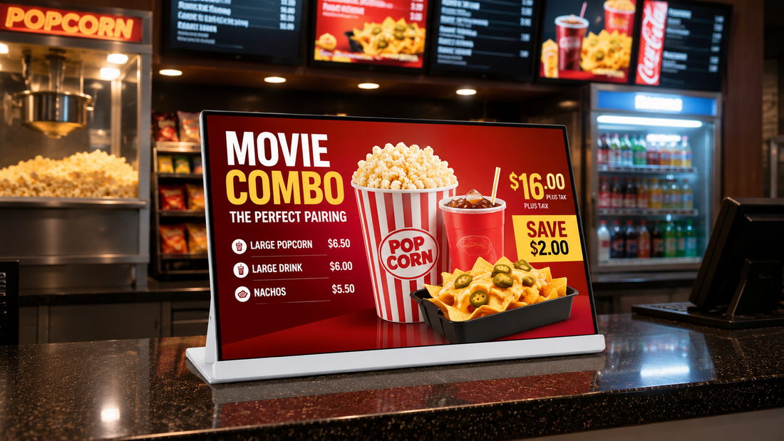 layar menu cafe tampilan premium untuk menu restoran di counter pesanan, untuk kebutuhan toko minuman Indonesia - NEOX