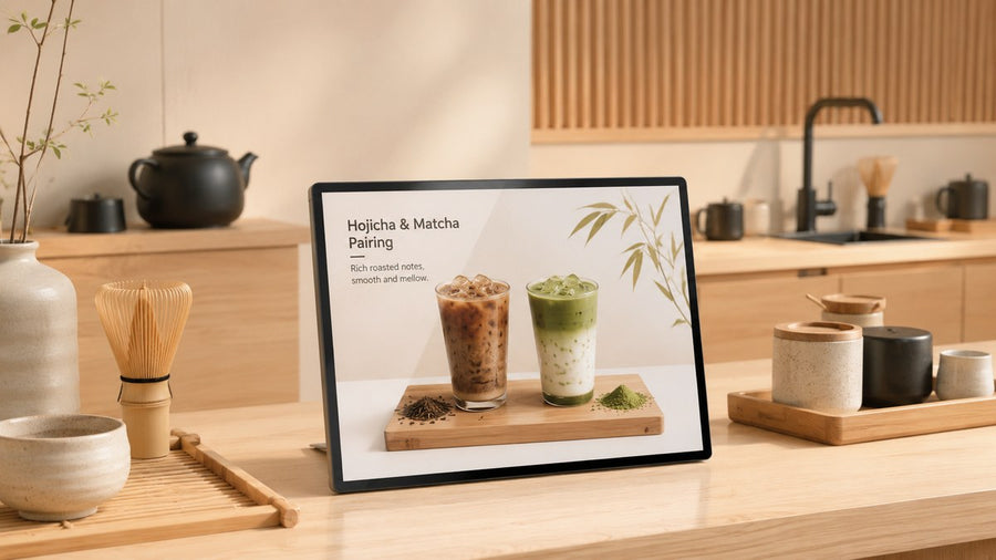 display menu LED meja untuk cafe counter