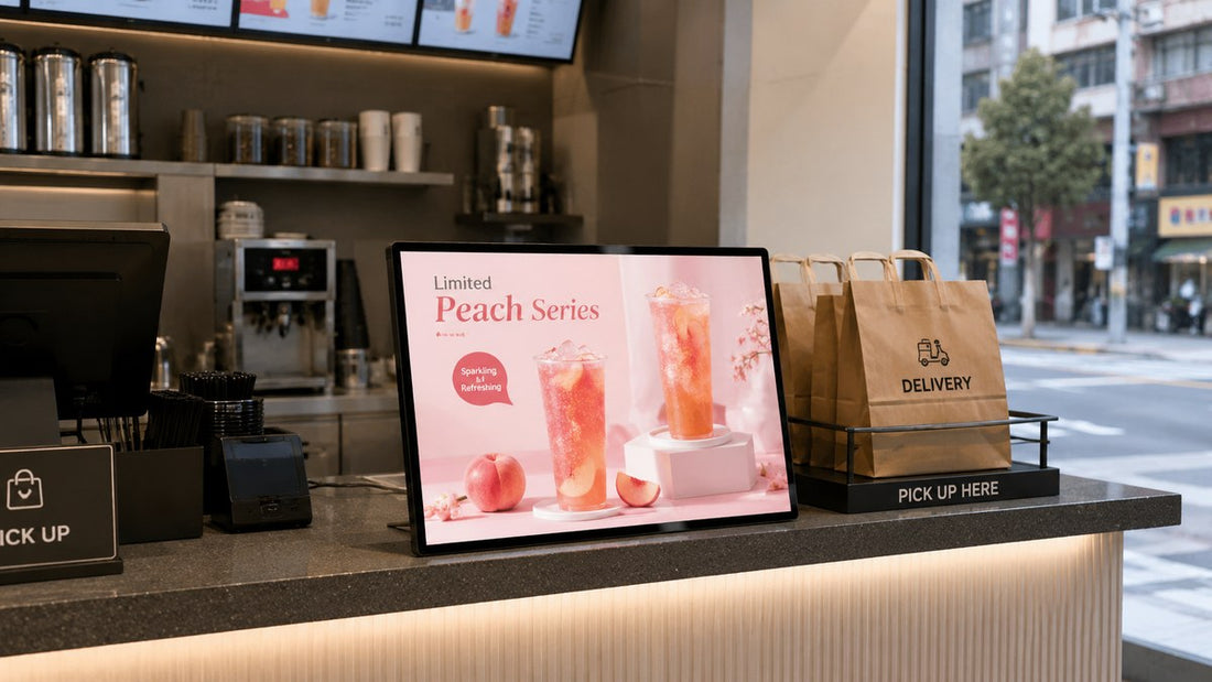 display menu LED meja untuk cafe counter