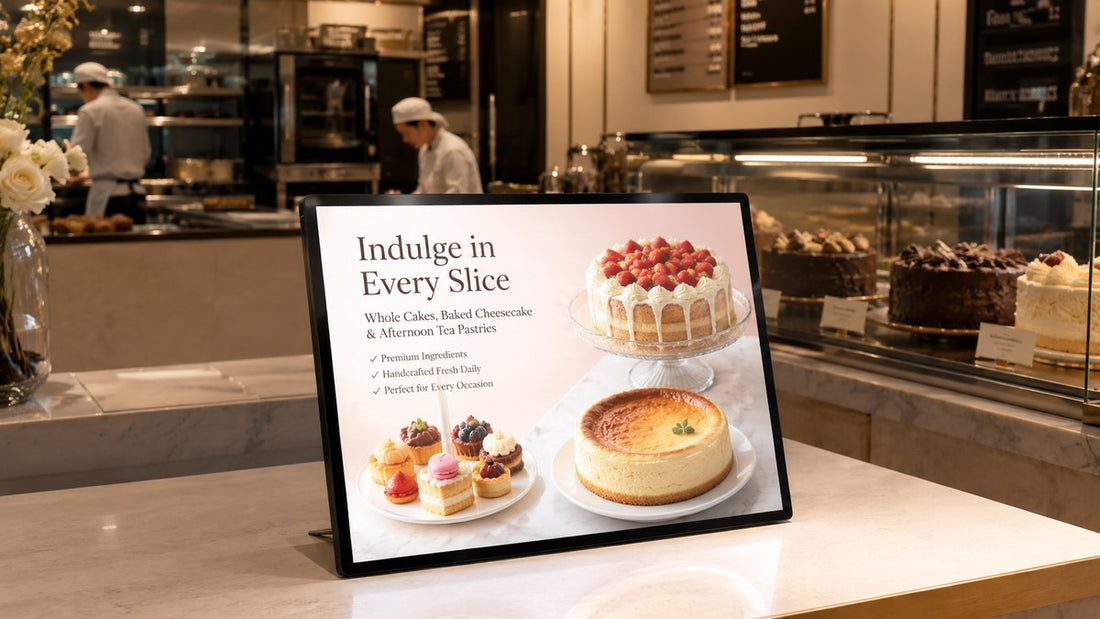 display menu LED meja untuk cafe counter