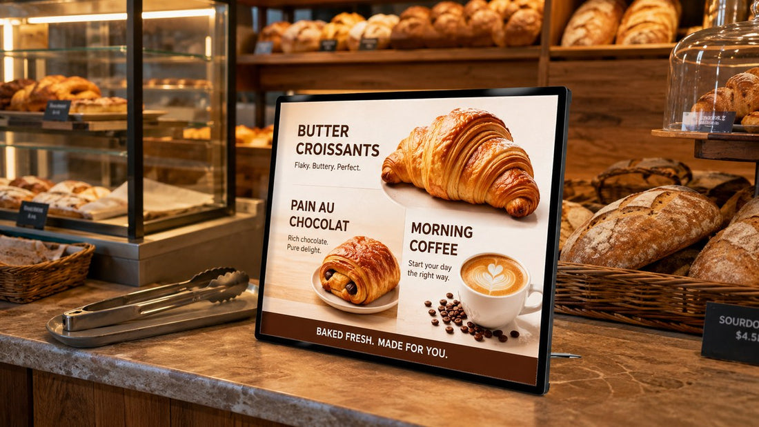 display menu LED meja untuk cafe counter