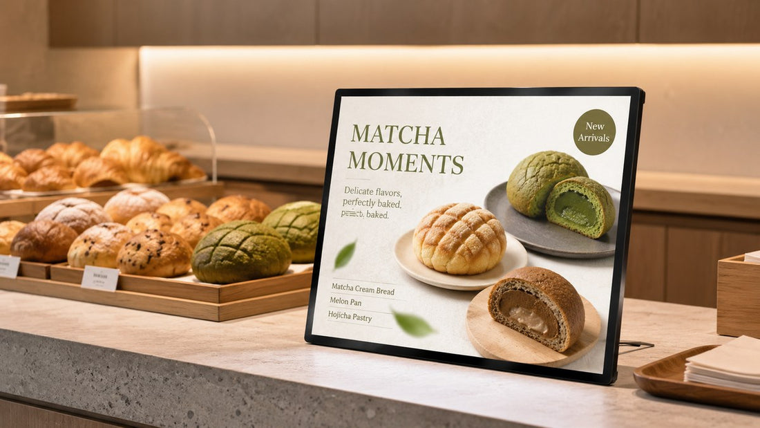 display menu LED meja untuk cafe counter
