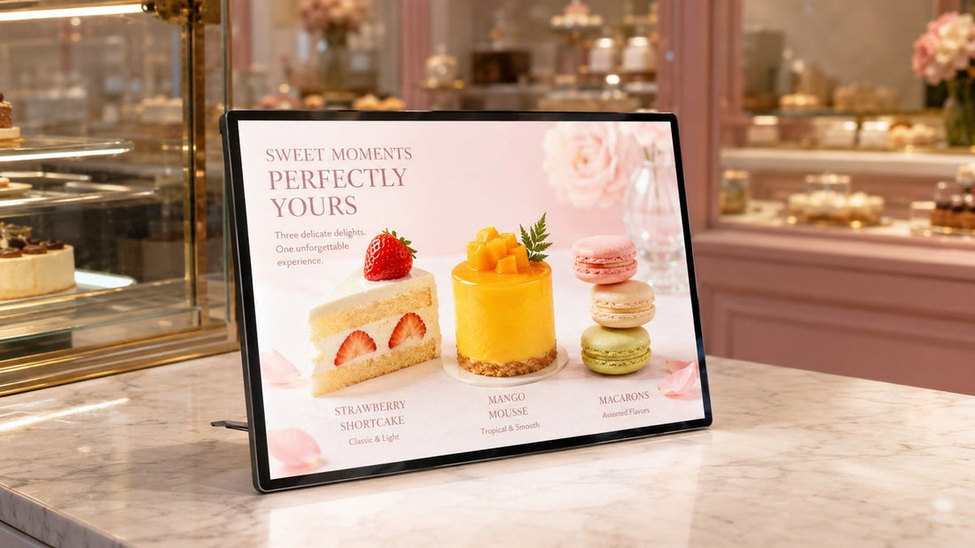 display menu LED meja untuk cafe counter