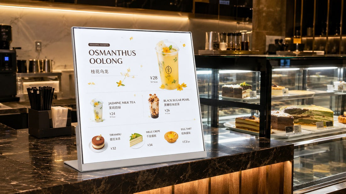 display menu digital 24 inch untuk cafe counter