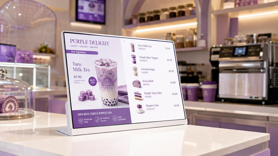 display menu digital 24 inch untuk cafe counter