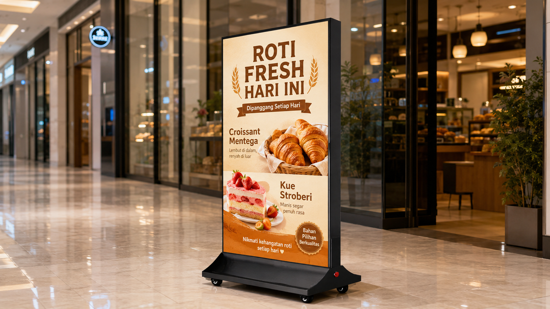 light box portable custom untuk depan toko di koridor mall, untuk kebutuhan booth mall Indonesia - NEOX