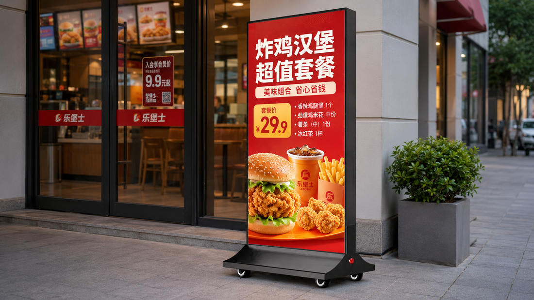 light box portable model indoor untuk display promo restoran di depan toko, untuk kebutuhan booth mall Indonesia - NEOX