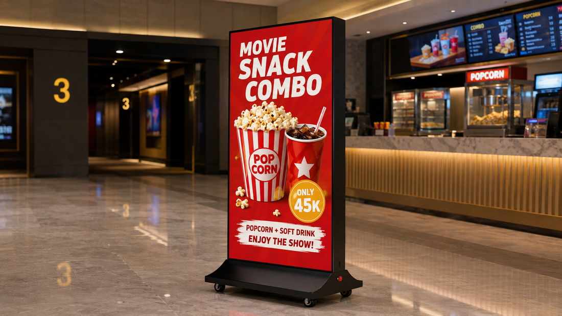 light box portable model minimalis untuk pintu masuk toko di koridor mall, untuk kebutuhan toko retail Indonesia - NEOX