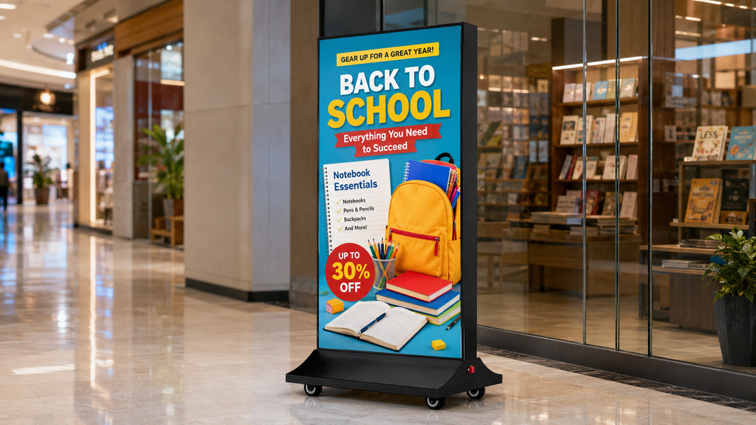 light box portable model minimalis untuk promosi mall di koridor mall, untuk kebutuhan booth mall Indonesia - NEOX