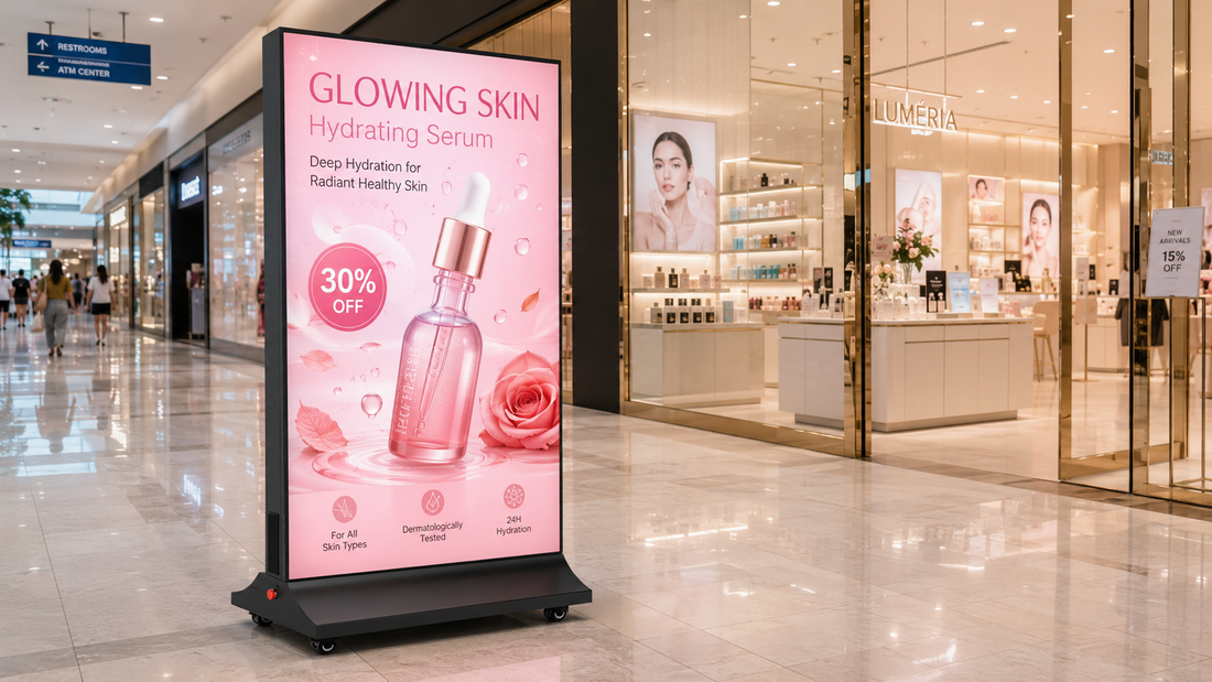 light box portable tampilan premium untuk depan toko di koridor mall, untuk kebutuhan toko retail Indonesia - NEOX