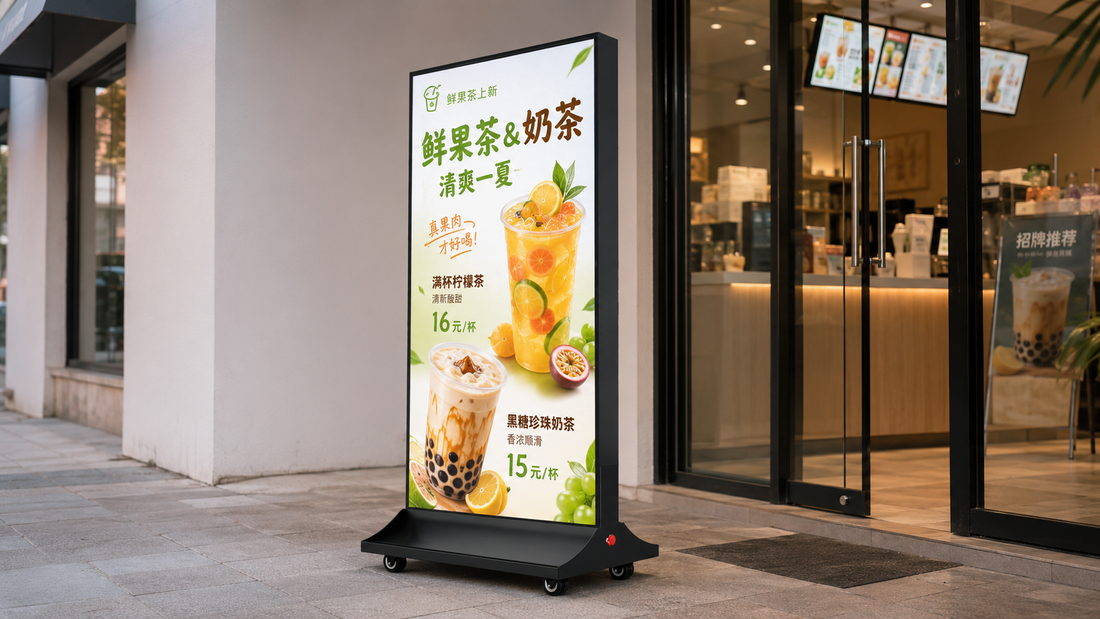 light box portable ukuran custom untuk pintu masuk toko di depan toko, untuk kebutuhan booth mall Indonesia - NEOX