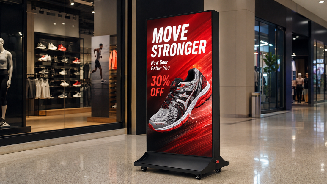 light box portable versi premium untuk pintu masuk toko di koridor mall, untuk kebutuhan restoran Indonesia - NEOX