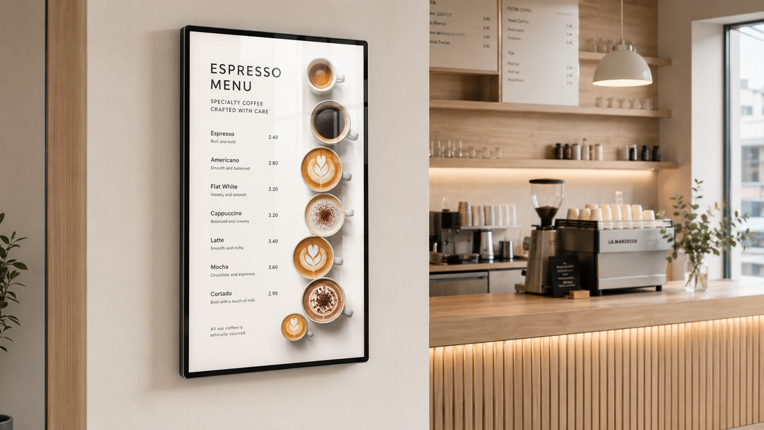 neon box slim magnetik model minimalis untuk menu cafe di menu cafe, untuk kebutuhan toko retail Indonesia - NEOX
