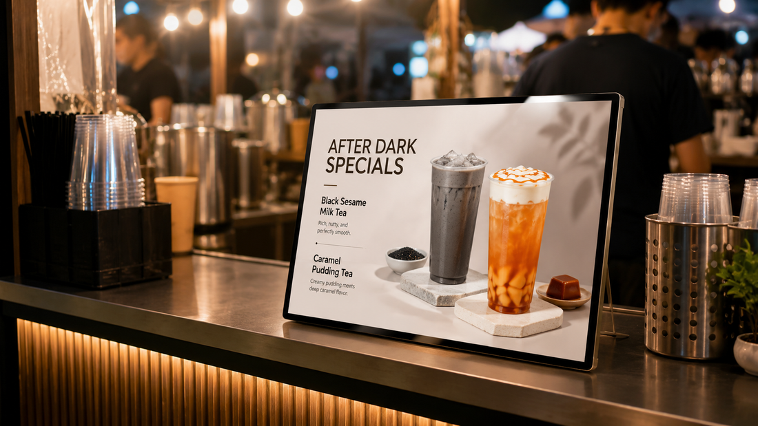 papan menu meja lipat model minimalis untuk kasir cafe di counter kasir, untuk kebutuhan restoran Indonesia - NEOX