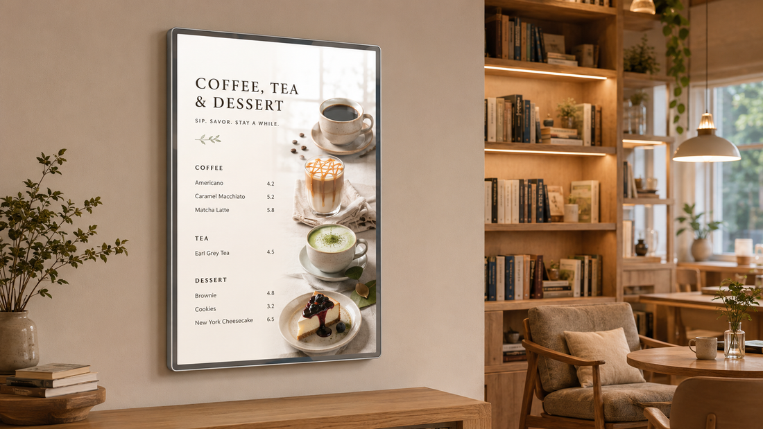 poster light box magnetik custom untuk menu cafe di menu cafe, untuk kebutuhan toko retail Indonesia - NEOX