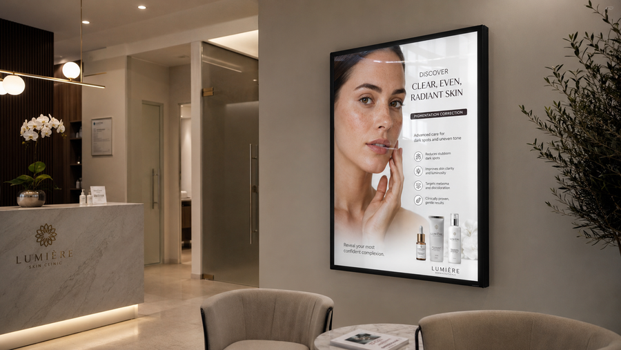 poster light box magnetik versi premium untuk klinik di klinik, untuk kebutuhan cafe Indonesia - NEOX