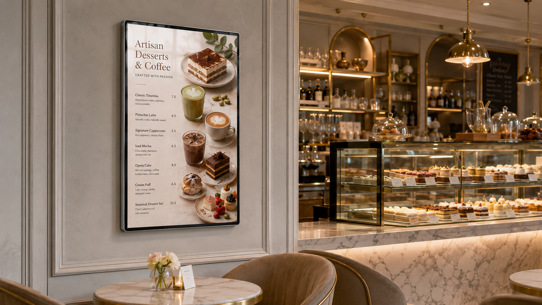 slim light box magnetik custom untuk display retail di menu cafe, untuk kebutuhan toko retail Indonesia - NEOX
